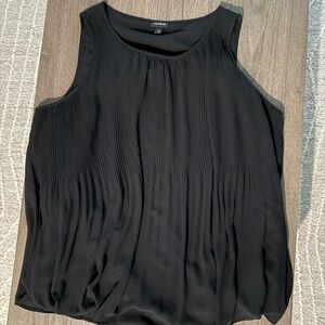 Torrid Black Pleated Sleeveless Blouse